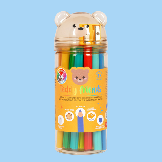 Teddy Bear Pencil Crayon Set